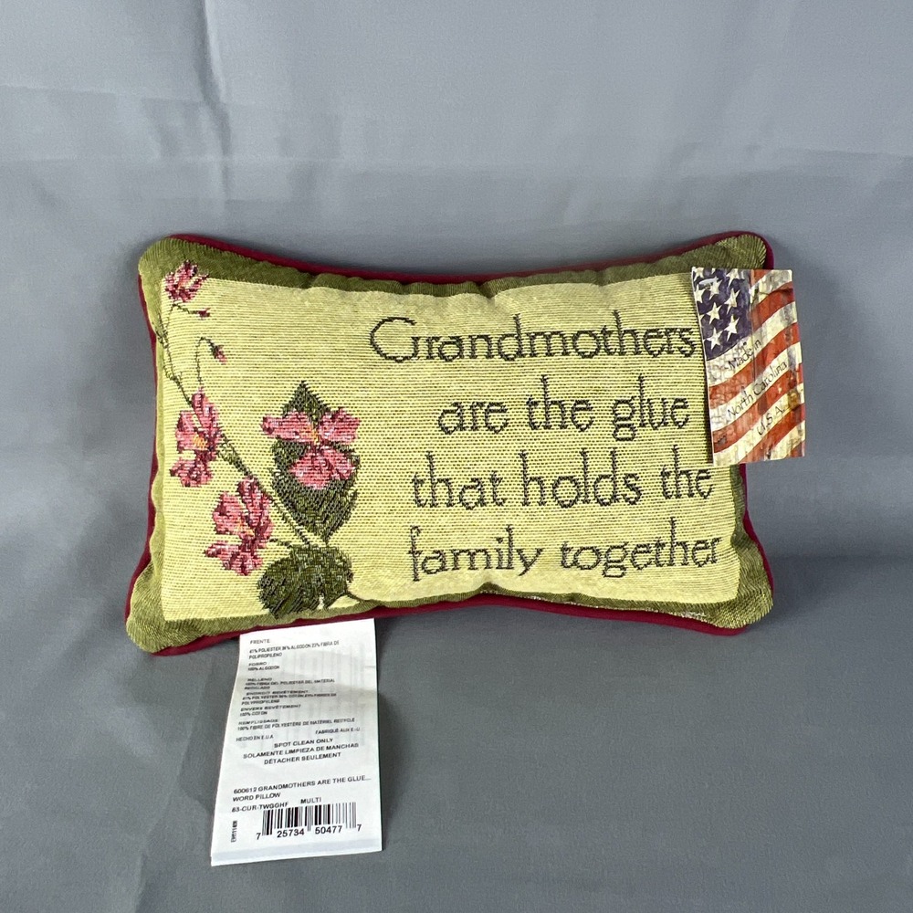 Manual Woodworkers & Weavers Grandmothers Are The Glue Word Pillow 12.5 X 8.5